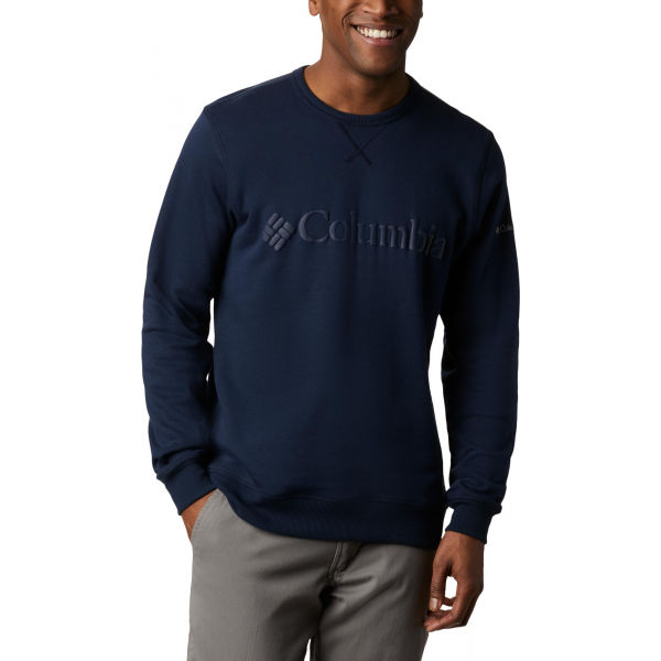 Columbia M LOGO FLEECE CREW modrá M - Pánská mikina Columbia