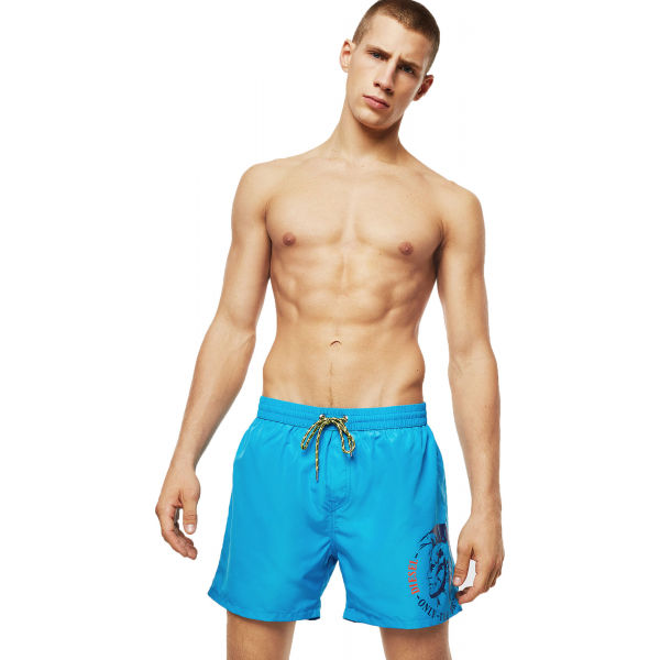 Diesel BMBX-WAVE 2.017 SW BOXER MEDIUM modrá M - Pánské plavecké šortky Diesel