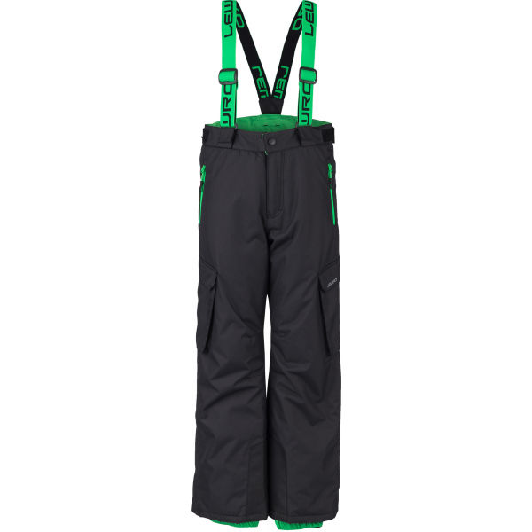 Lewro HRISCO zelená 140-146 - Dětské snowboardové kalhoty Lewro