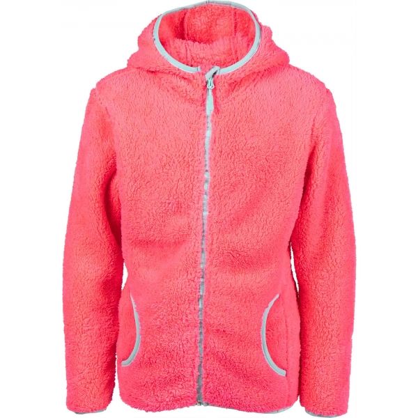 Lewro NELDA růžová 164-170 - Dívčí fleecová mikina Lewro