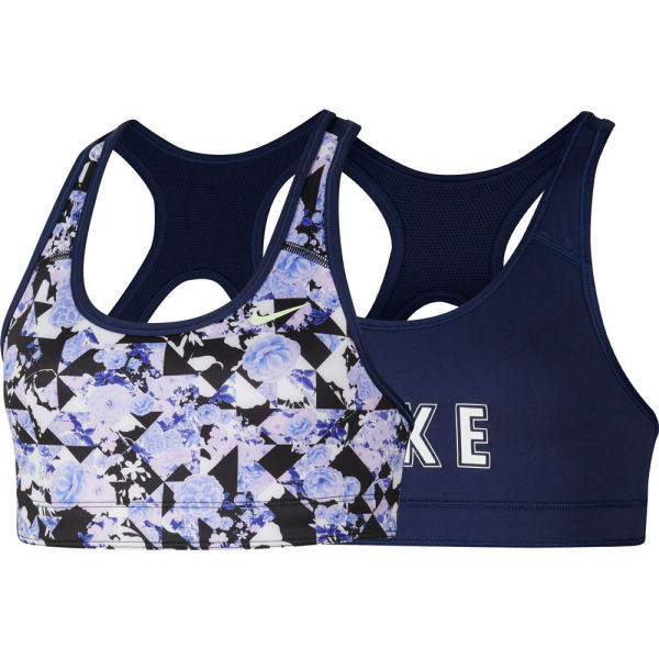 Nike SWOOSH AOP REV BRA G  M - Dívčí oboustranná sportovní podprsenka Nike