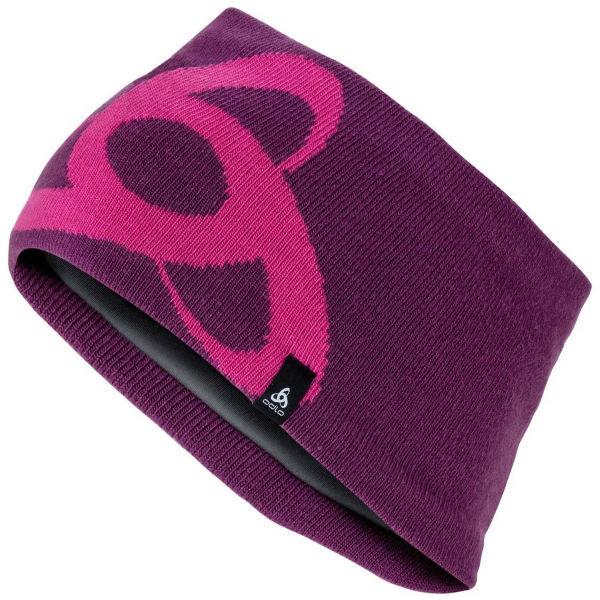 Odlo HEADBAND CERAMIWARM MID GAGE fialová NS - Unisex čelenka Odlo