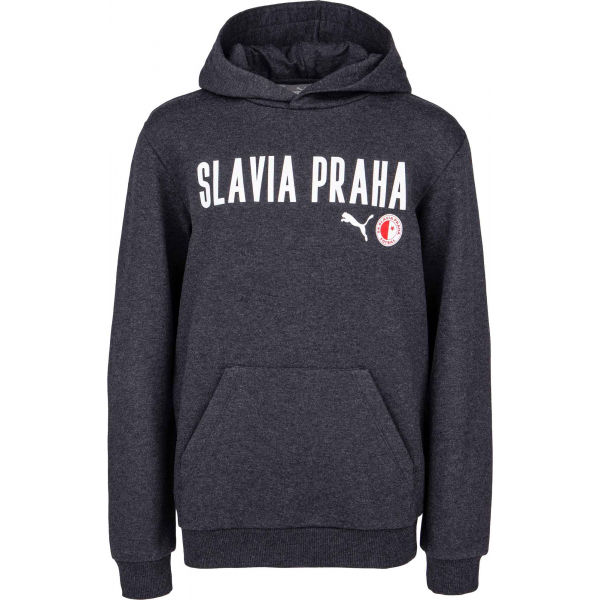 Puma Slavia Prague Graphic Hoody Jr DGRY  152 - Chlapecká mikina Puma