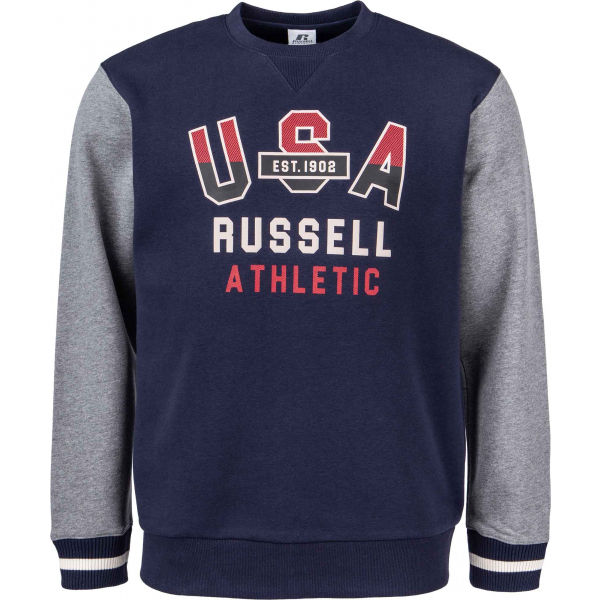 Russell Athletic PRINTED CREWNECK SWEATSHIRT  XXL - Pánská mikina Russell Athletic