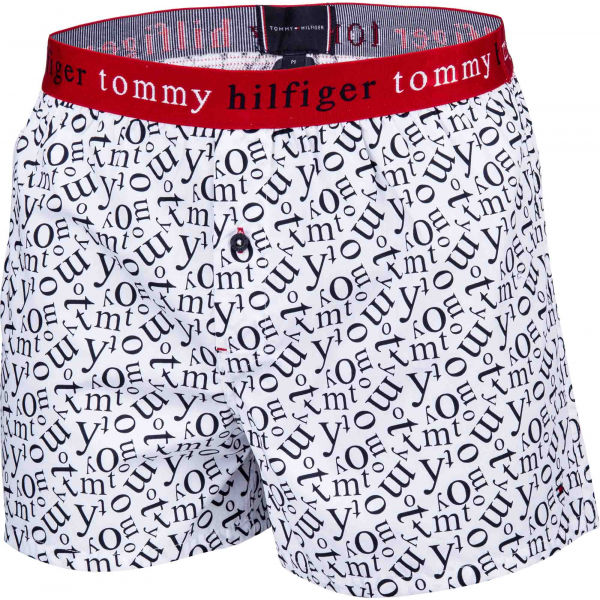 Tommy Hilfiger WOVEN BOXER PRINT bílá M - Pánské boxerky Tommy Hilfiger