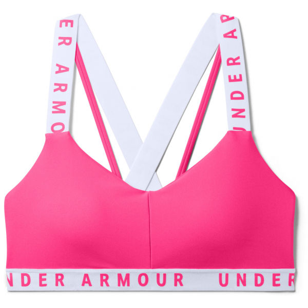 Under Armour WORDMARK STRAPPY SPORLETTE růžová M - Dámská podprsenka Under Armour