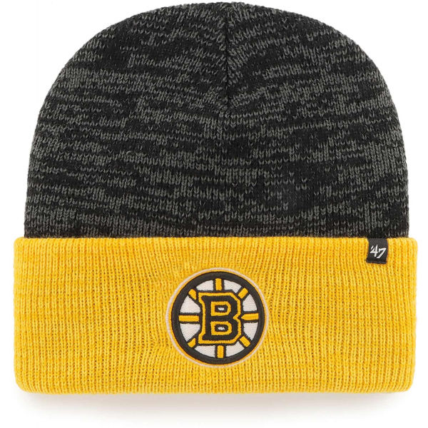 47 NHL BOSTON BRUINS TWO TONE BRAIN FREEZE '47 CUFF KNIT BLK  UNI - Zimní čepice 47