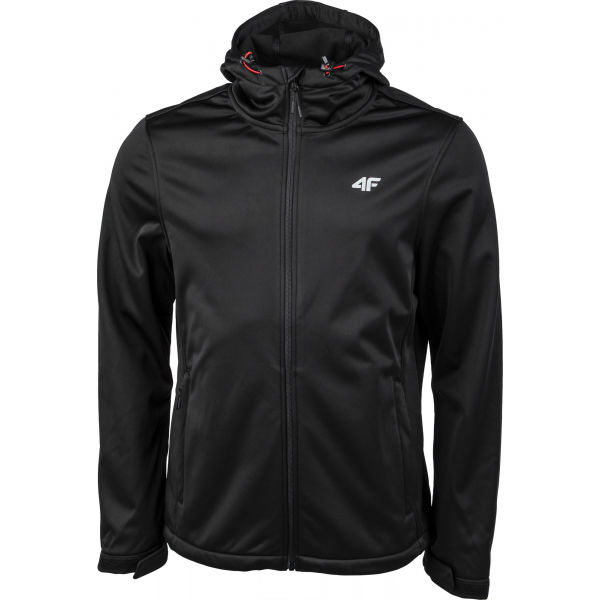 4F MENS SOFTSHELLS černá M - Pánská sofstshellová bunda 4F