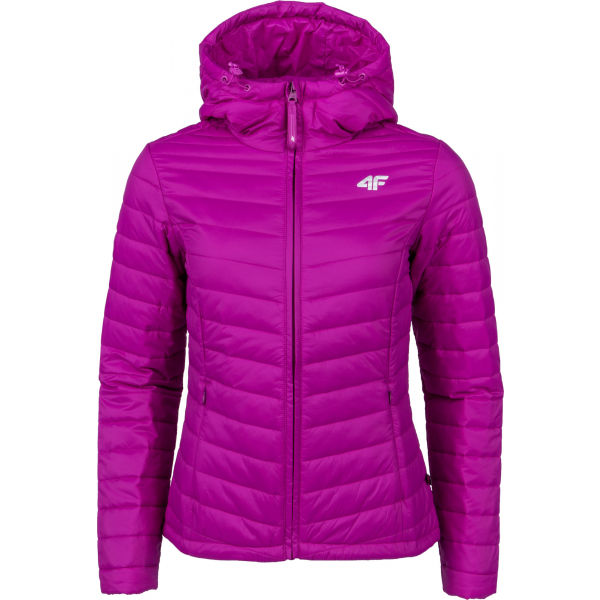 4F WOMEN´S JACKET růžová L - Dámská prošívaná bunda 4F