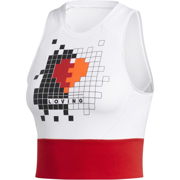 adidas OTR CROP VAL bílá L - Dámský top adidas