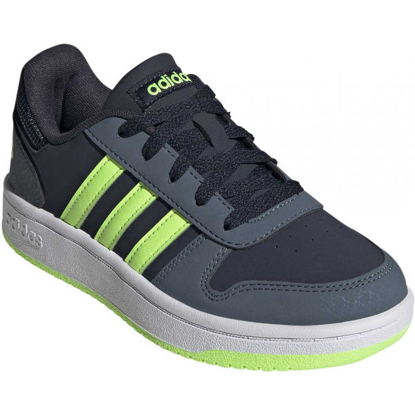 adidas HOOPS 2.0 K zelená 5.5 - Dětské volnočasové tenisky adidas