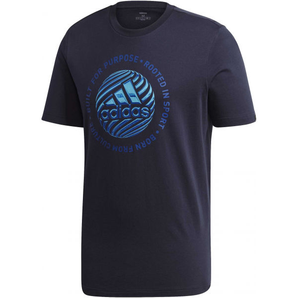 adidas M HYPRRL SLGN T tmavě modrá L - Pánské tričko adidas
