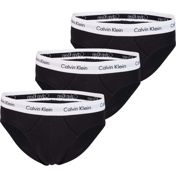 Calvin Klein 3 PACK HIP BRIEF černá S - Pánské slipy Calvin Klein