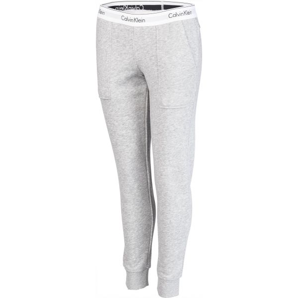 Calvin Klein BOTTOM PANT JOGGER šedá M - Dámské tepláky Calvin Klein