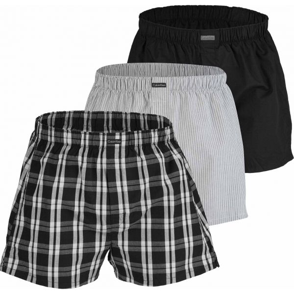 Calvin Klein BOXER WVN 3PK černá S - Pánské boxerky Calvin Klein