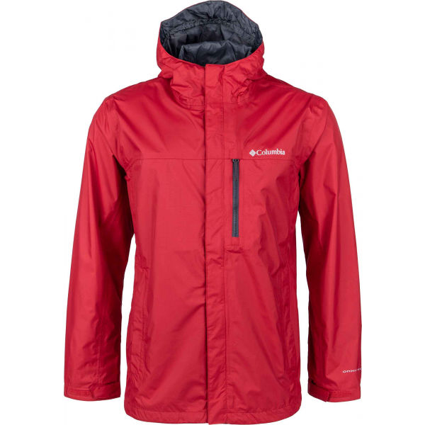 Columbia MENS POURING ADVENTURE červená S - Pánská outdoorová bunda Columbia