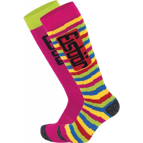 Eisbär COMFORT 2 PACK JR růžová 31-34 - Juniorské lyžařské ponožky Eisbär