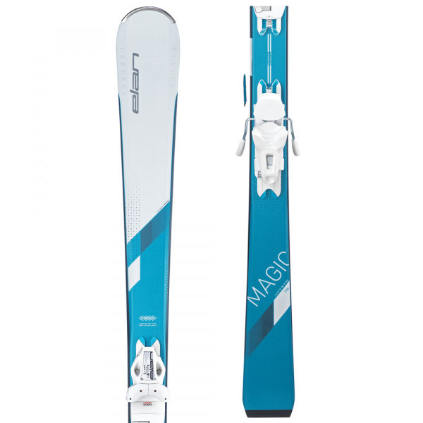 Elan WHITE MAGIC LS + ELW 9  146 - Dámské sjezdové lyže Elan