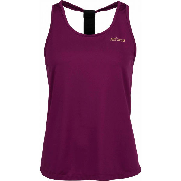 Fitforce KAPALI vínová M - Dámský fitness top Fitforce