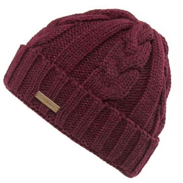 Horsefeathers ULRIKA BEANIE vínová UNI - Dámská čepice Horsefeathers