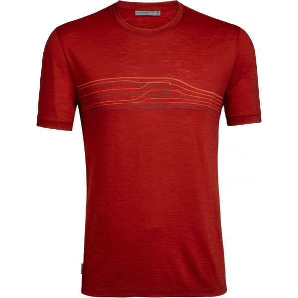 Icebreaker SPECTOR SS CREWE SKI RACER červená XL - Pánské funkční tričko Icebreaker