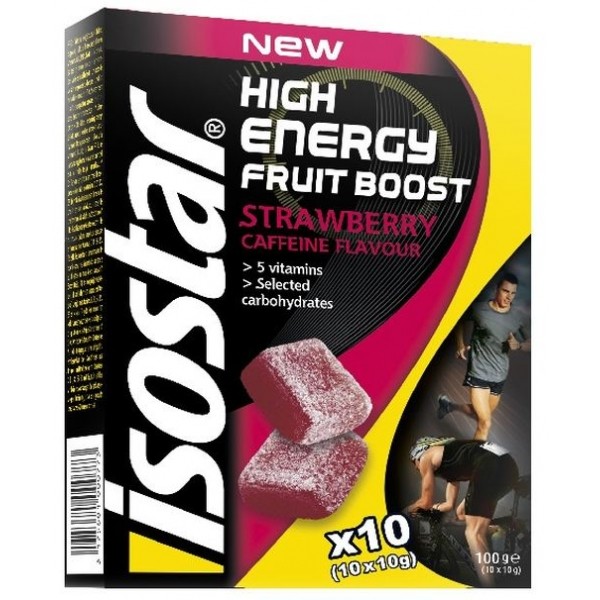 Isostar 10x10 G HIGH ENERGY FRUIT BOOST  NS - Energy želé Isostar