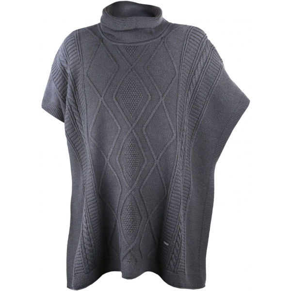 Kama PONČO FASHION 5032 tmavě šedá L/XL - Dámské pončo Kama