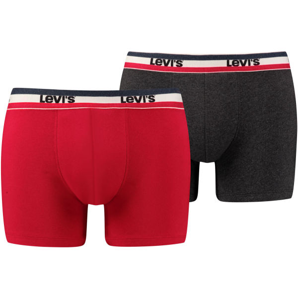 Levi's LEVIS MEN SPRTSWR LOGO BOXER BRIEF 2P  S - Pánské boxerky Levi's