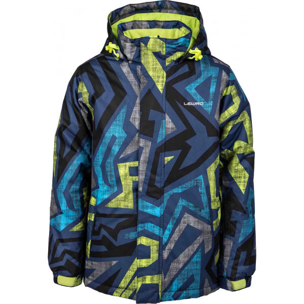 Lewro ANFET modrá 152-158 - Dětská snowboardová bunda Lewro
