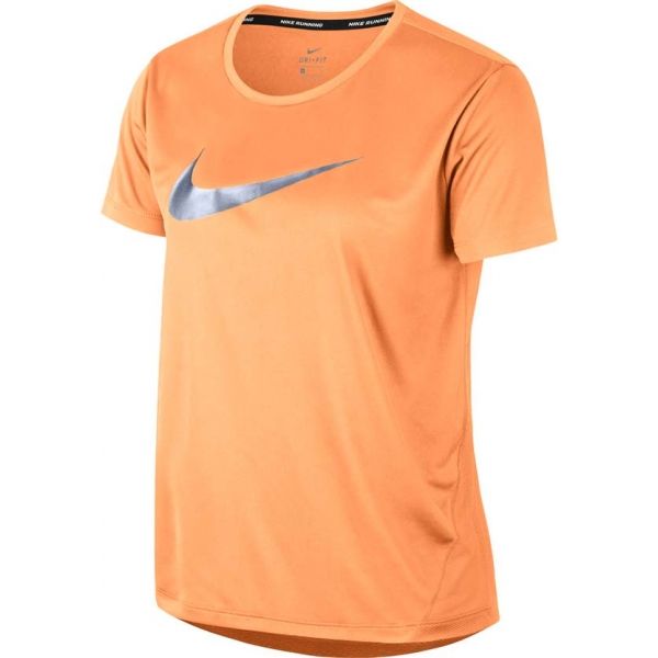 Nike MILER TOP SS HBR1 oranžová M - Dámské tričko Nike