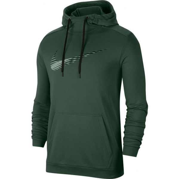 Nike DRY HOODIE PO SWOOSH M tmavě zelená L - Pánská mikina Nike