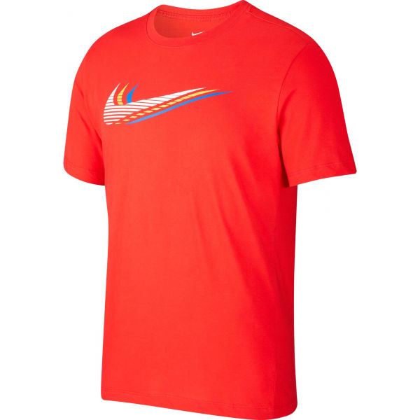 Nike NSW SS TEE SWOOSH M oranžová S - Pánské tričko Nike