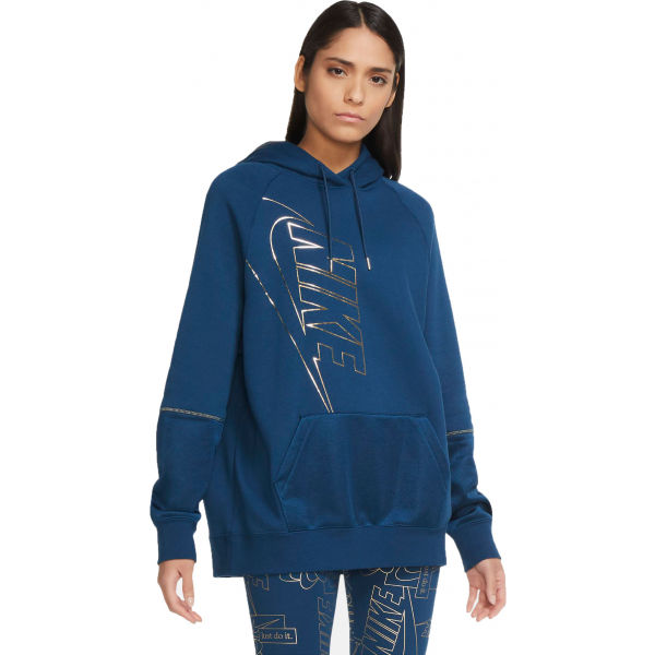 Nike NSW ICN CLSH HOODY FLC OS W  XS - Dámská mikina Nike