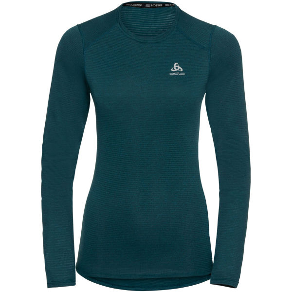 Odlo BL TOP CREW NECK L/S ACTIVE THERMIC modrá M - Dámské funkční tričko Odlo