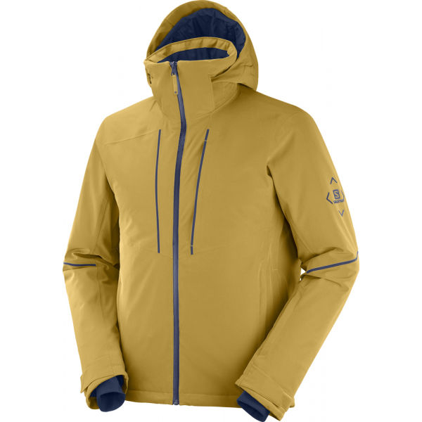 Salomon EDGE JACKET M hnědá M - Pánská lyžařská bunda Salomon