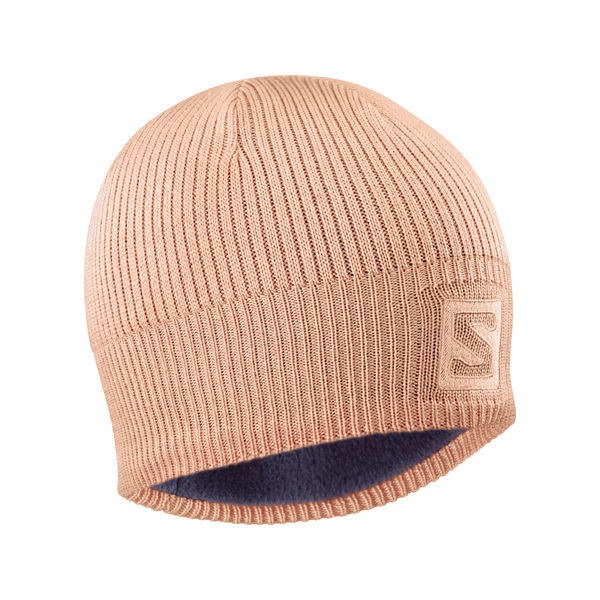Salomon LOGO BEANIE CITRU růžová UNI - Zimní čepice Salomon