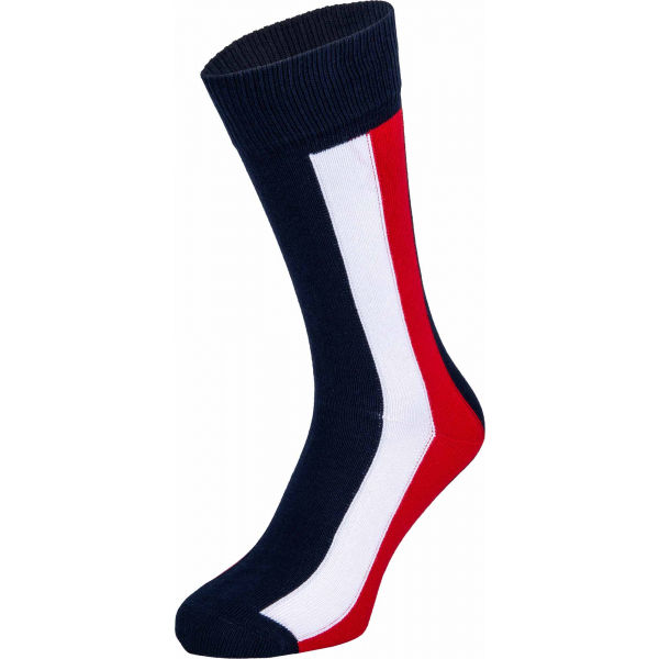 Tommy Hilfiger MEN ICONIC GLOBAL SOCK 1P černá 39-42 - Pánské ponožky Tommy Hilfiger