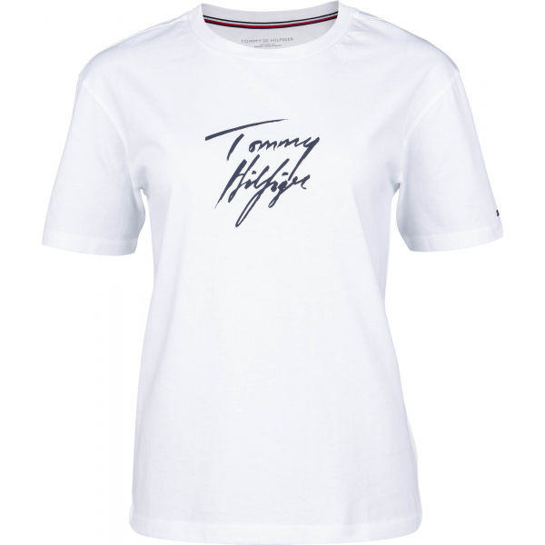 Tommy Hilfiger CN TEE SS LOGO  S - Dámské tričko Tommy Hilfiger