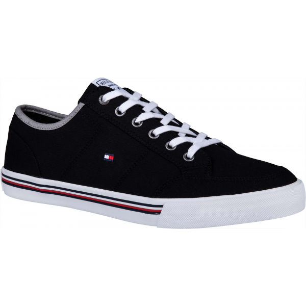 Tommy Hilfiger CORE CORPORATE TEXTILE SNEAKER černá 40 - Pánské tenisky Tommy Hilfiger