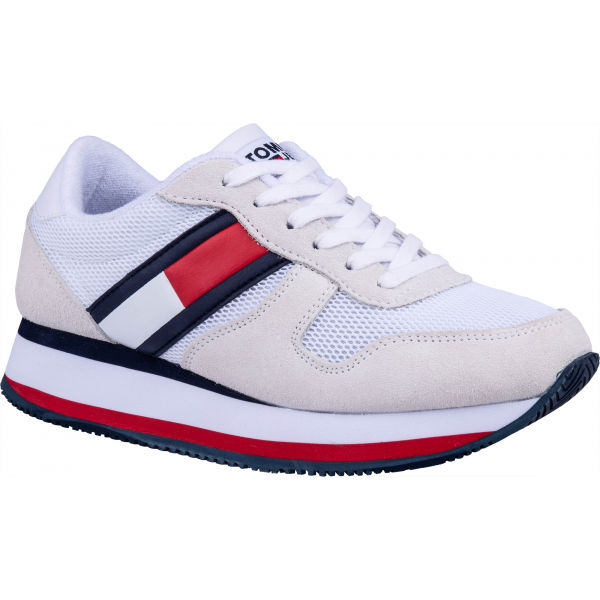 Tommy Hilfiger FLATFORM RUNNER COLOUR SNEAKER bílá 41 - Dámská volnočasová obuv Tommy Hilfiger