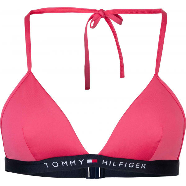 Tommy Hilfiger TRIANGLE FIXED červená M - Dámský vrchní díl plavek Tommy Hilfiger