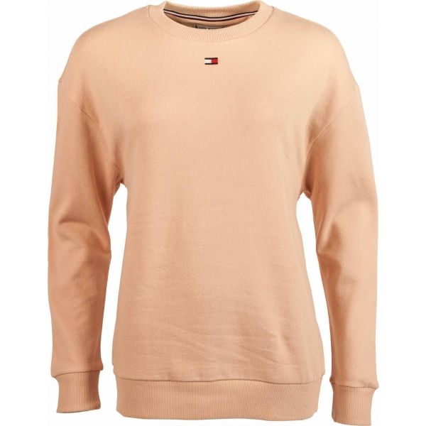 Tommy Hilfiger CN TRACK TOP LS světle růžová XS - Dámská mikina Tommy Hilfiger