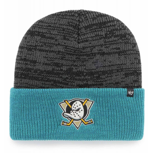 47 NHL ANAHEIM DUCKS TWO TONE BRAIN FREEZE ’47 CUFF KNIT BLK  UNI - Zimní čepice 47