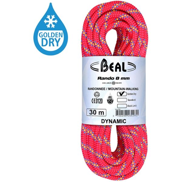 BEAL RANDO GoldenDry 8 mm 30 m  30 m - Lano BEAL