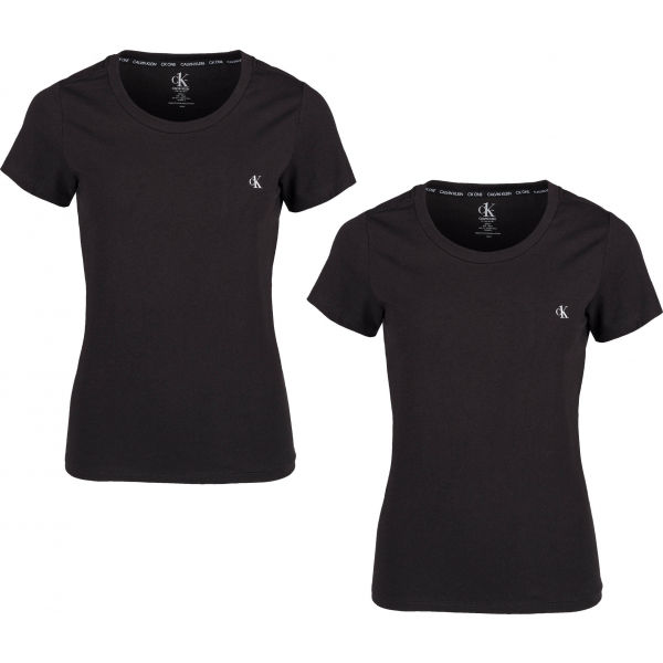 Calvin Klein S/S CREW NECK 2PK černá XS - Dámské tričko Calvin Klein