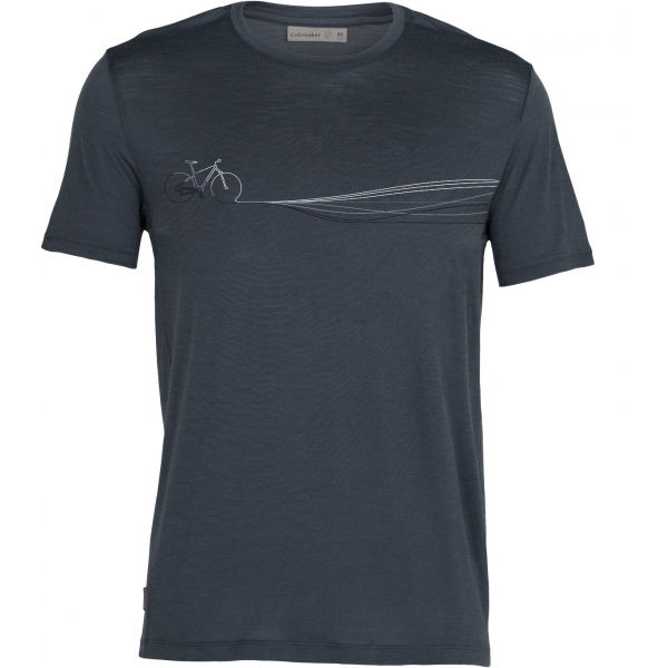 Icebreaker SPECTOR SS CREWE CADENCE PATHS SERENE M  L - Univerzální triko Icebreaker