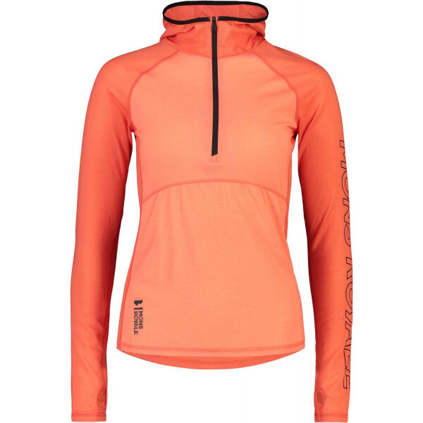 MONS ROYALE BELLA TECH HOOD  S - Dámské technické triko z merino vlny MONS ROYALE