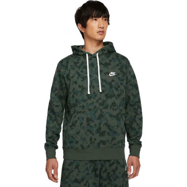 Nike NSW CLUB FT HOODIE CAMO M  XL - Pánská mikina Nike