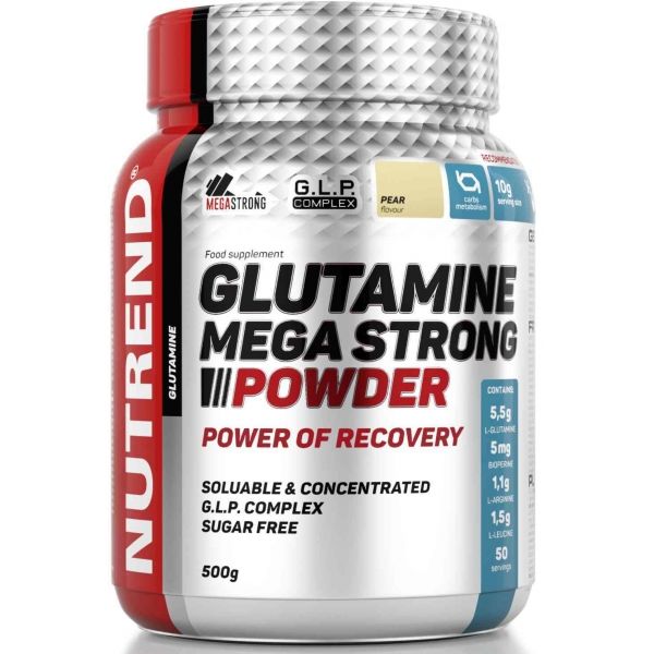 Nutrend GLUTAMINE MEGA STRONG POWDER 500G HRUŠKA  NS - Aminokyseliny Nutrend