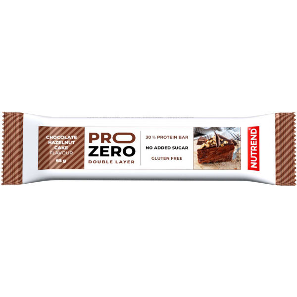 Nutrend PROZERO ČOKOLÁDOVO-OŘÍŠKOVÝ KOLÁČ 65g   - Proteinová tyčinka Nutrend